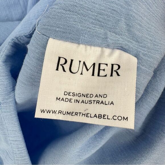 RUMER Camille Mini Dress Blue Medium NWT - Picture 8 of 10